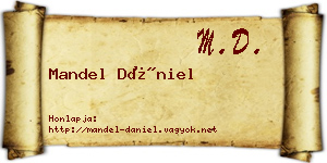 Mandel Dániel névjegykártya